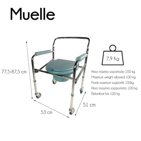 Silla WC Plegable MUELLE